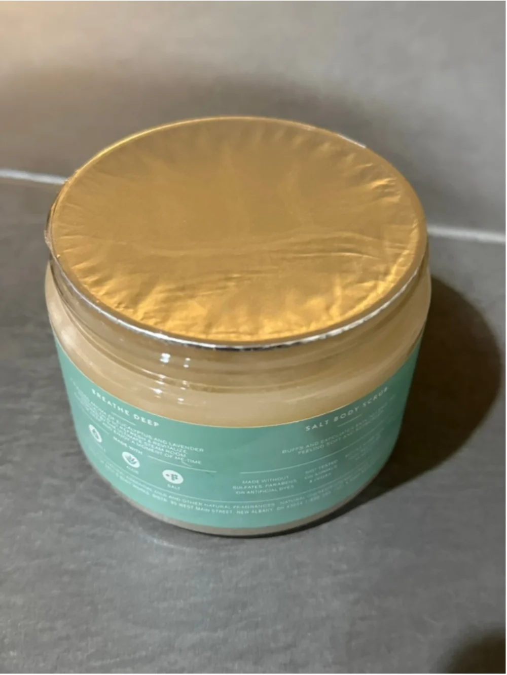Aroma Breathe Deep Eucalyptus Lavender Salt Body Scrub 17 oz Vitamin E Sealed
